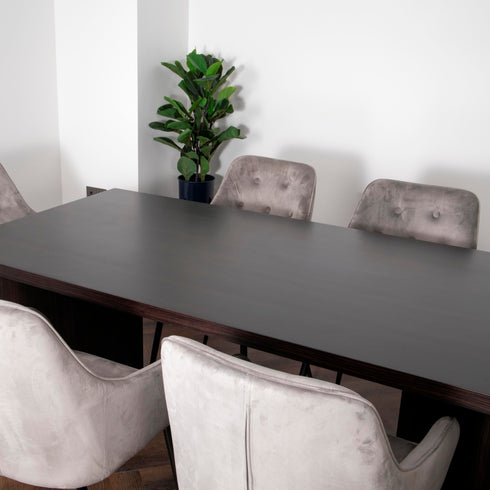 Native Home Lifestyle Espresso Walnut Ascot Dining Table With 4 Chairs
